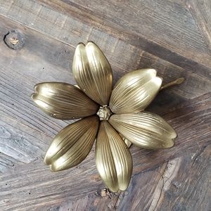 RARE - Vintage Brass Lilly Ashtray